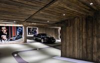 Luxus-Chalet-garage-design-bodenleuchten-poster